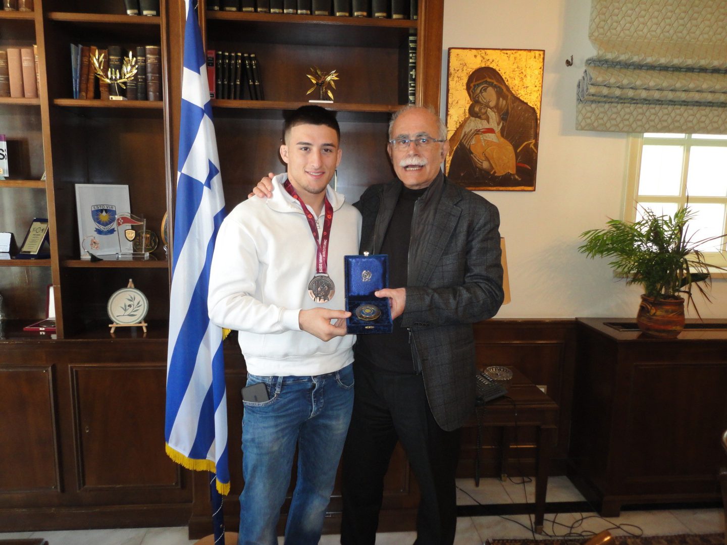 Συνάντηση του Δημάρχου Πύργου με τον Αρίωνα Κολιτσόπουλο