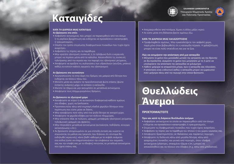 Γ.Γ.Π.Π.: Επιδείνωση του καιρού από Πέμπτη (19-01-2023) έως τη Δευτέρα (23-01-2023)