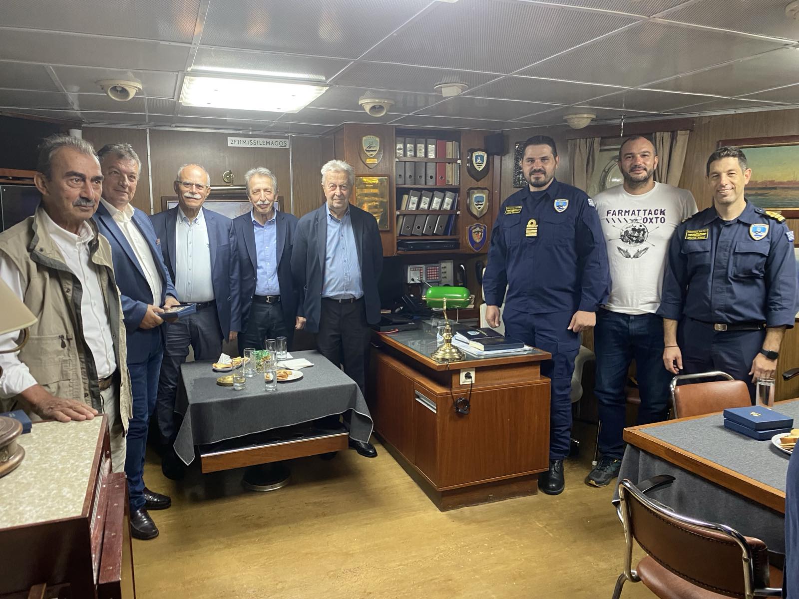 Επίσκεψη του Δημάρχου Πύργου στα Πολεμικά Πλοία «Λήμνος» και «Ρίτσος» στο Κατάκολο