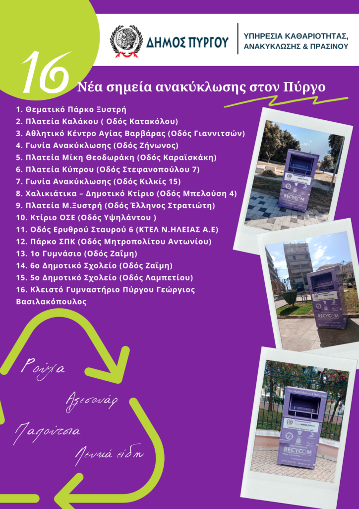 ΑΝΑΚΥΚΛΩΣΗ ΕΝΔΥΜΑΤΩΝ & ΥΠΟΔΗΜΑΤΩΝ